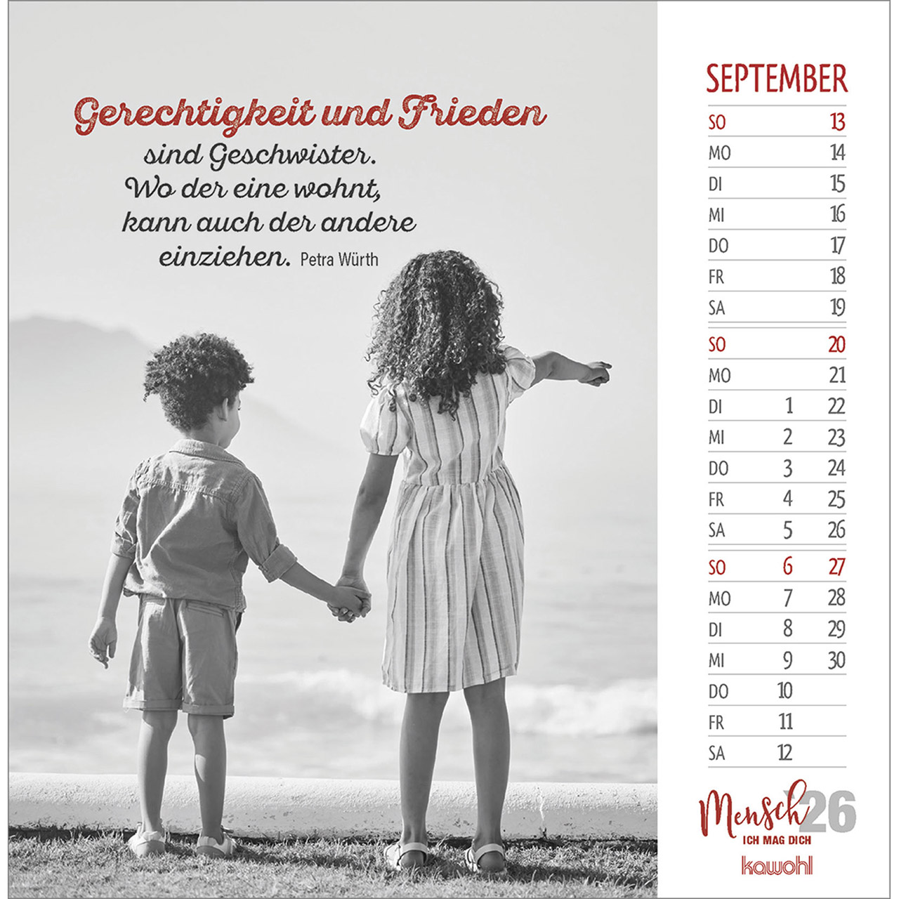 Postkartenkalender - Mensch ich mag dich 2026