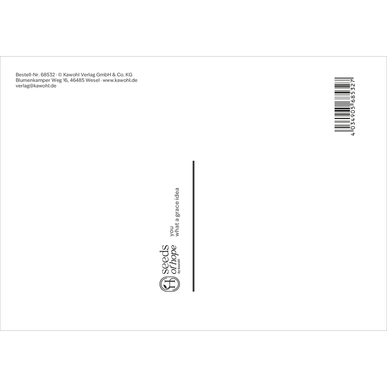 Postkarten - You - what a grace idea - Strichsmiley