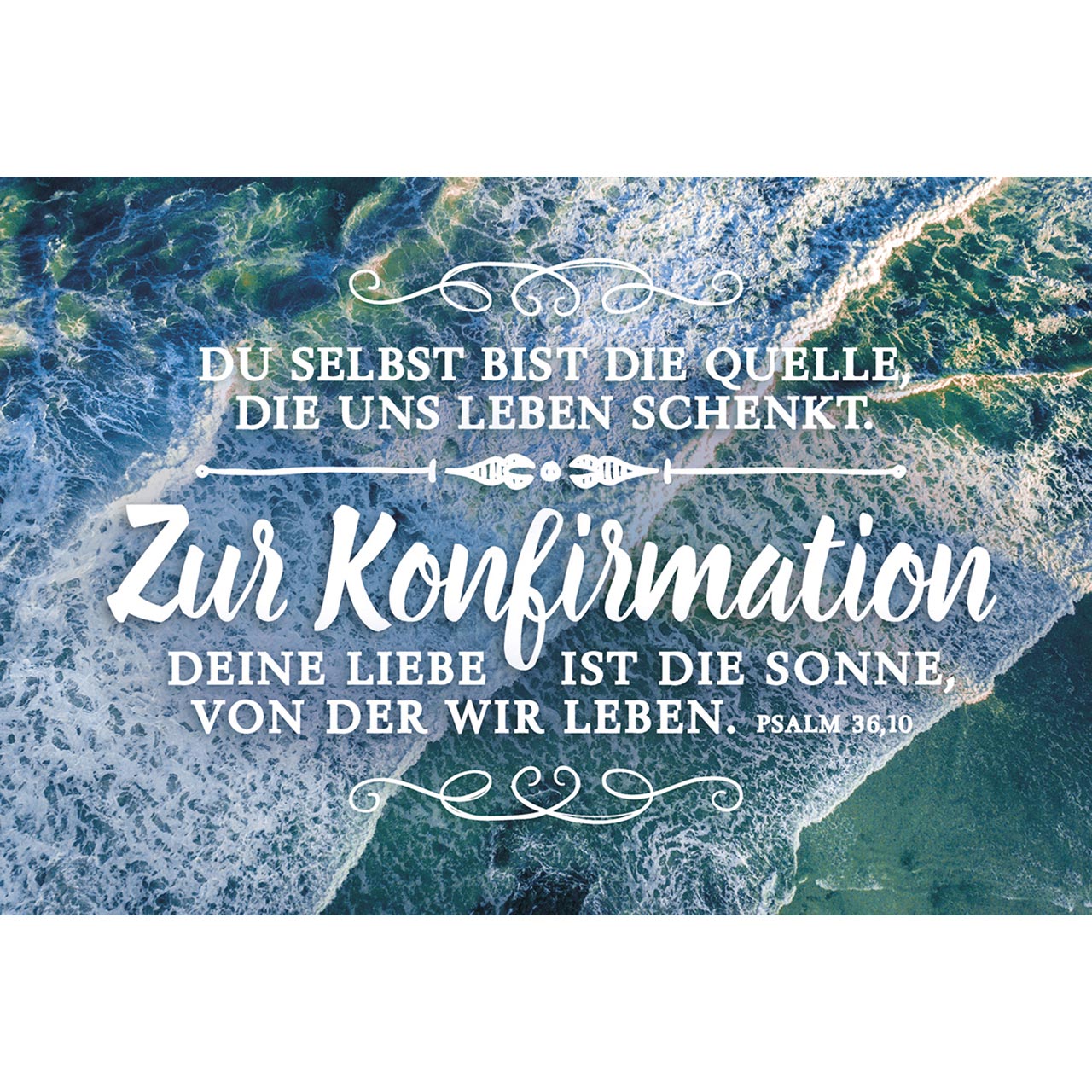 Faltkarte - Zur Konfirmation - Meer Wellen Gischt