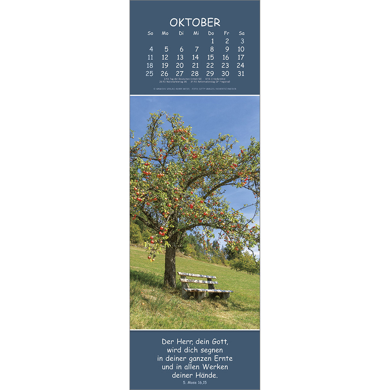 Wandkalender - Gedanken des Friedens 2026