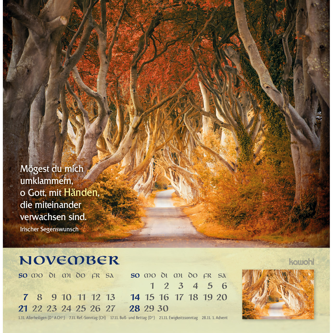 Postkartenkalender - Möge Gott deinen Weg segnen 2027
