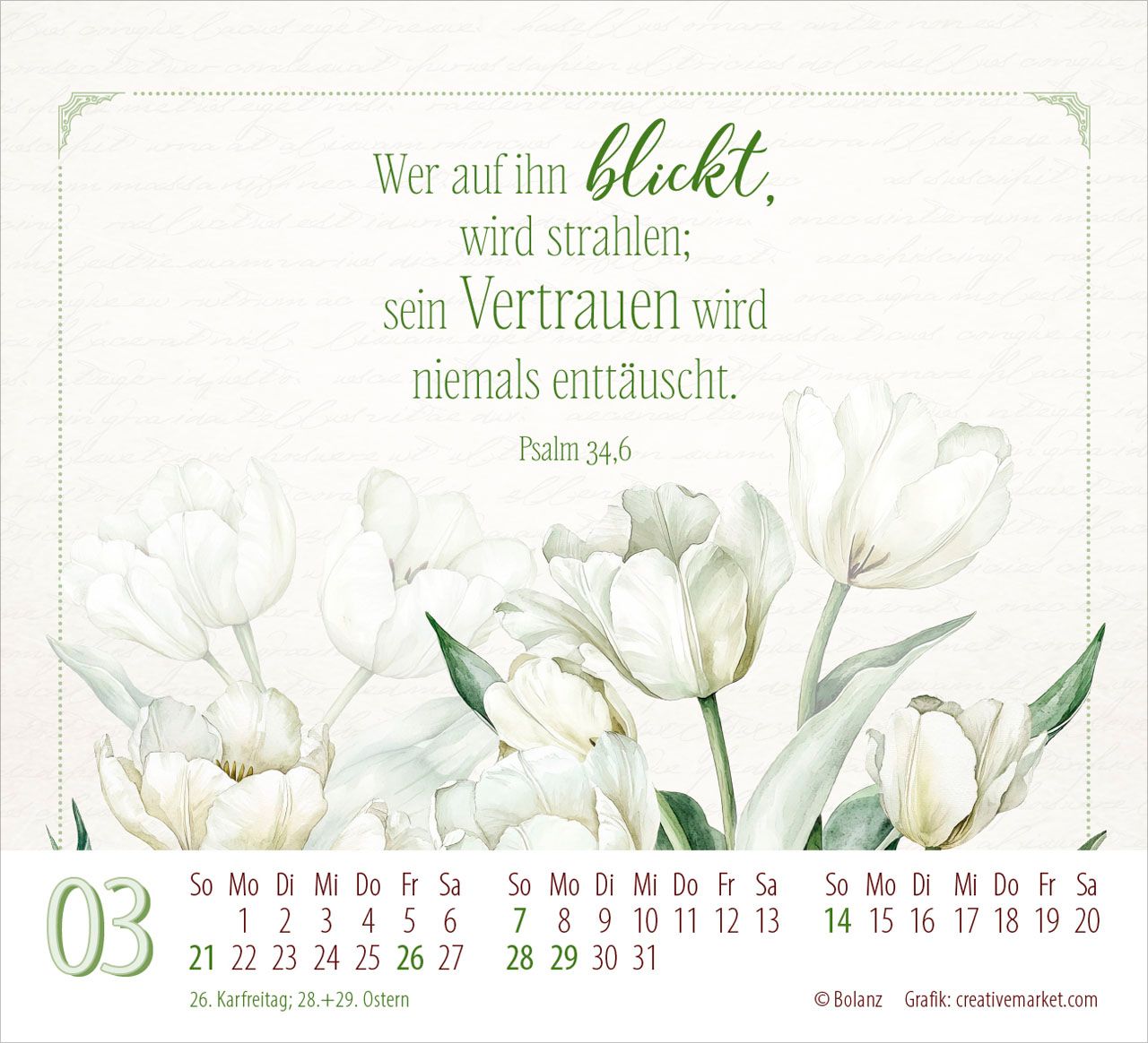 Aufstellkalender - Poesie guter Worte 2027 Minikalender