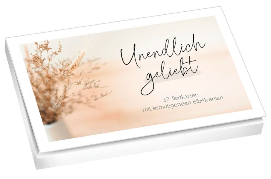 Karte - Unendlich geliebt - Textkarten - Vase Blumen