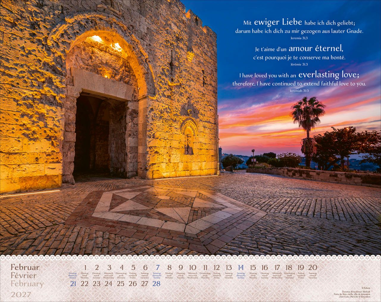 Wandkalender - Israel Shalom 2027 Wandkalender