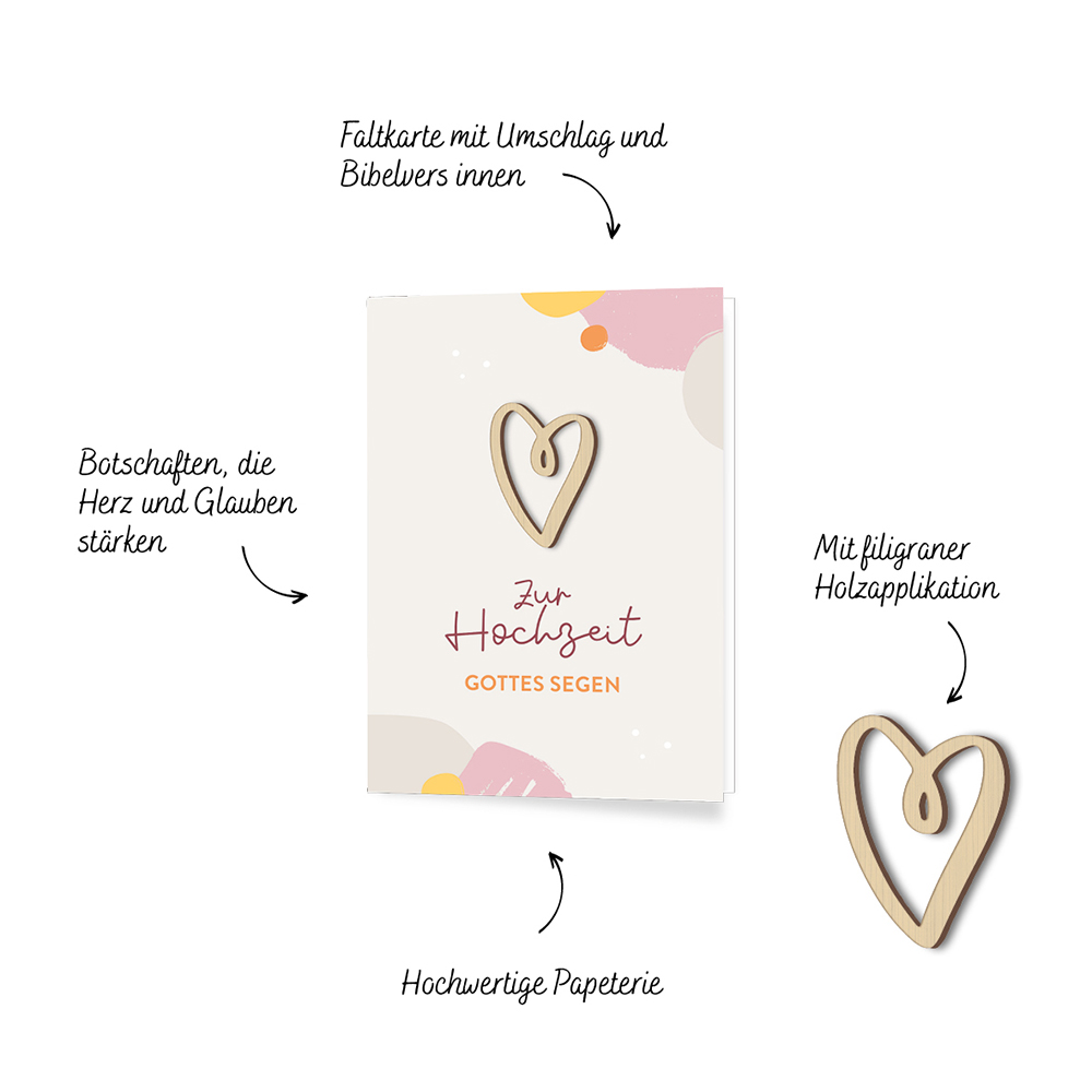 Faltkarte - Zur Hochzeit Gottes Segen