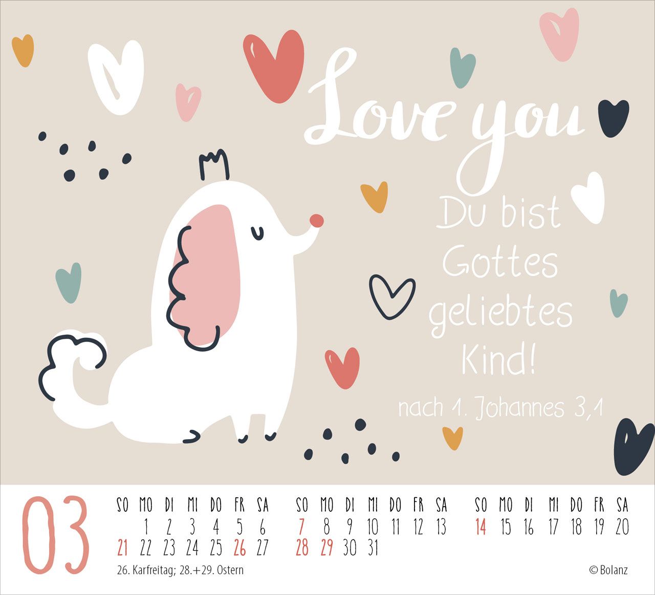 Aufstellkalender - Freunde fürs Leben 2027 Minikalender