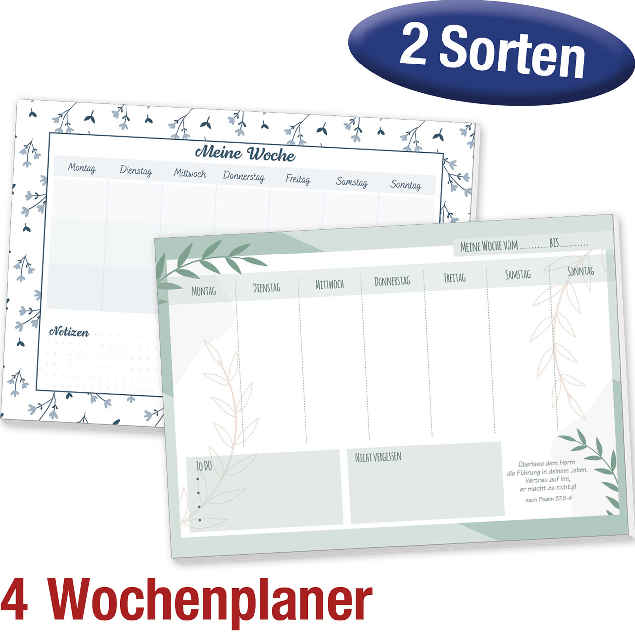 Notizbuch - Spar-Paket: Wochenplaner