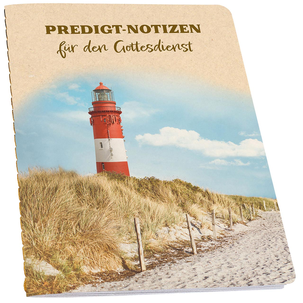 Predigt-Notizen für den Gottesdienst Notizheft - Predigt-Notizen für den Gottesdienst - Leuchtturm Dünen Strand Sand