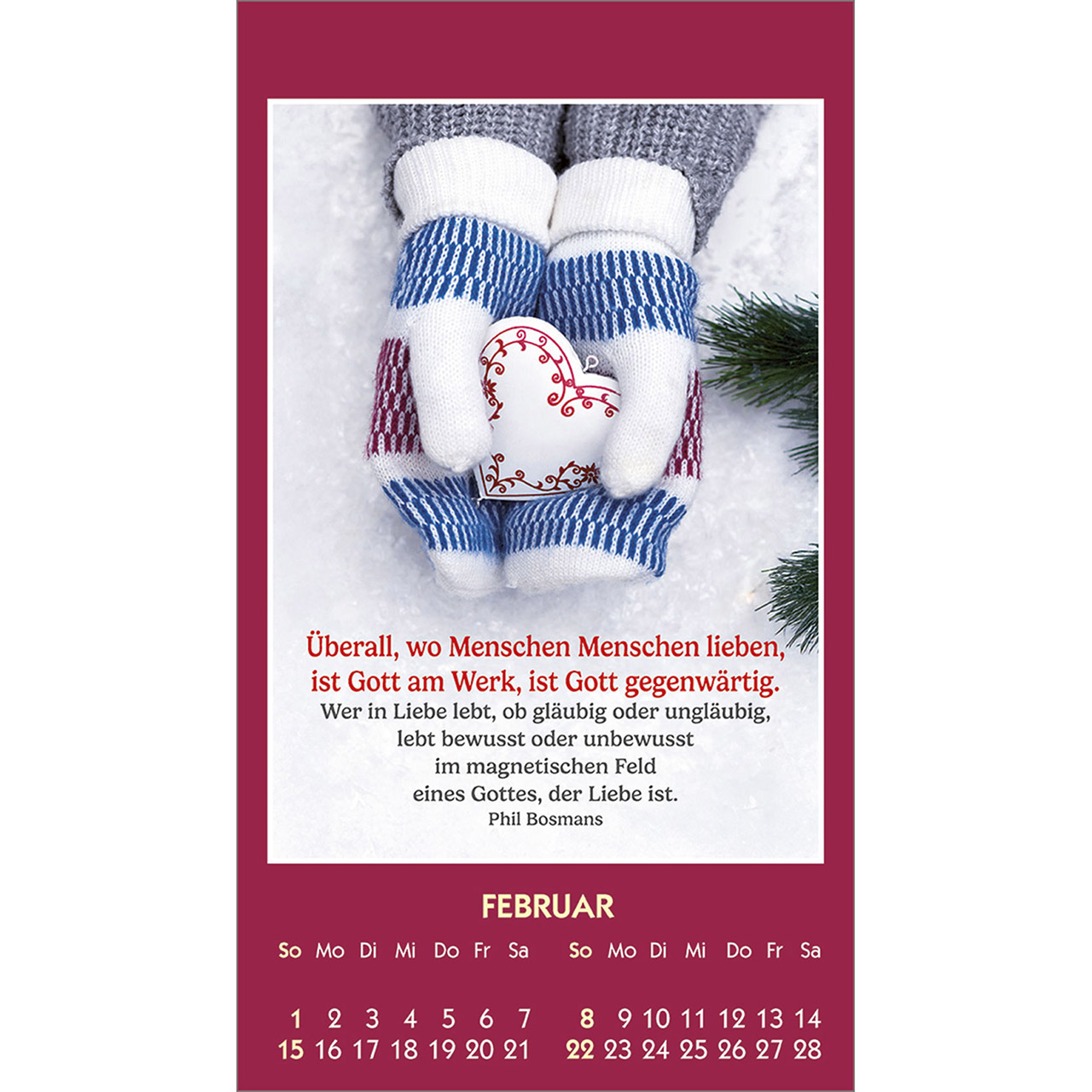 Aufkleberkalender - Gute Worte erhellen den Tag 2026