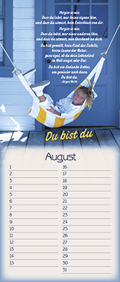Immerwährender Kalender - Der Herr segne dich und behüte dich - Blüte im See
