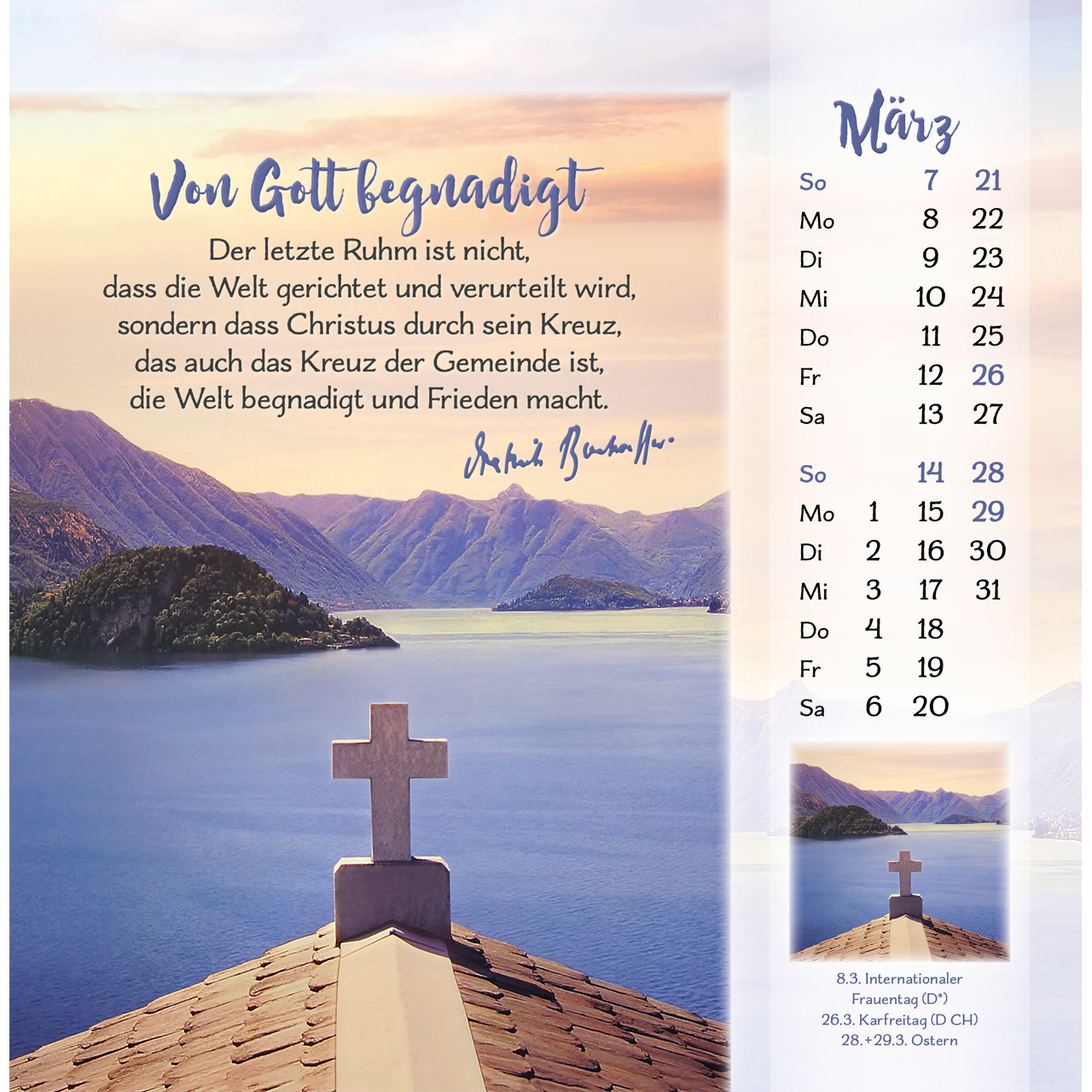 Postkartenkalender - Gott ist für dich 2027