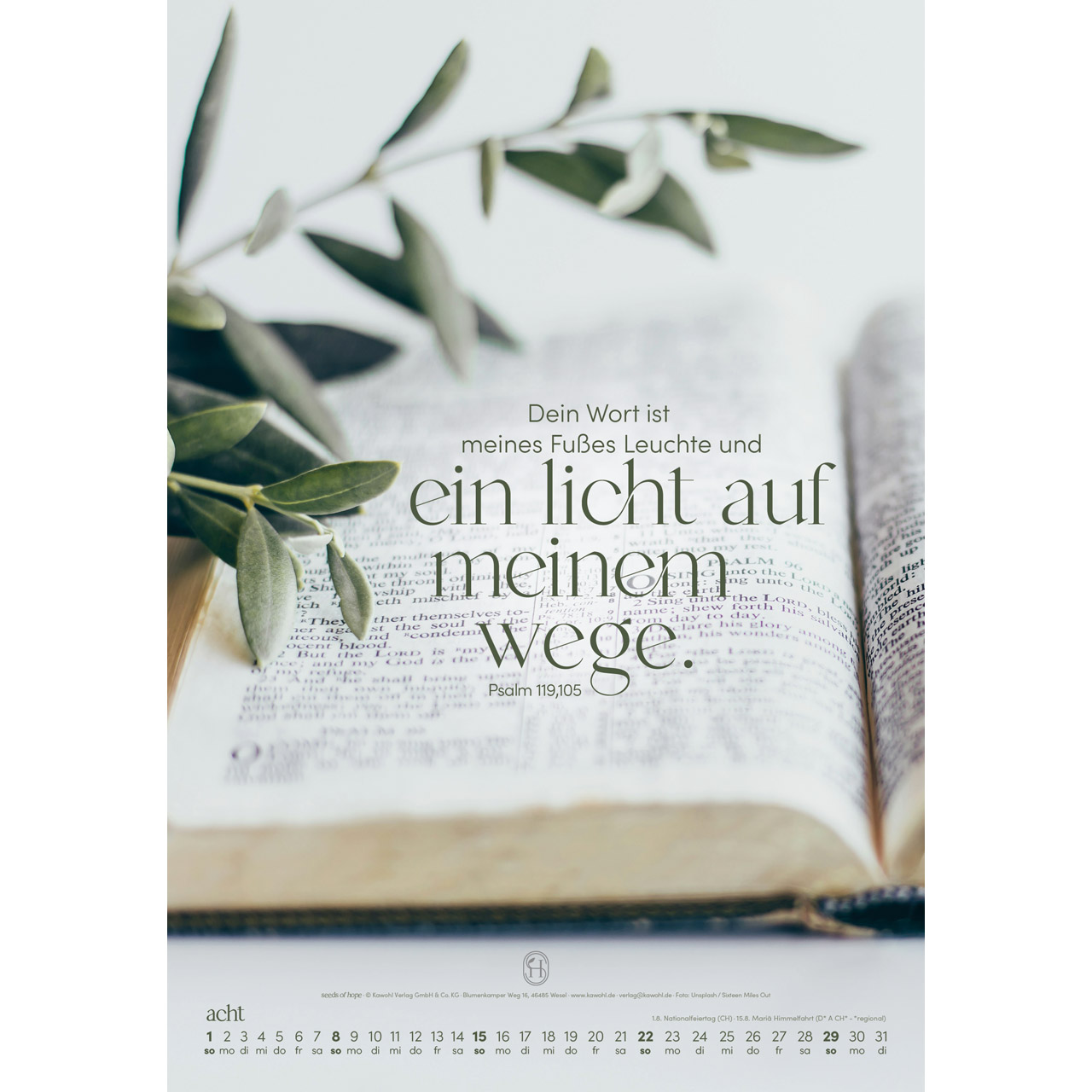 Wandkalender - Sein Wort. Dein Weg. 2027
