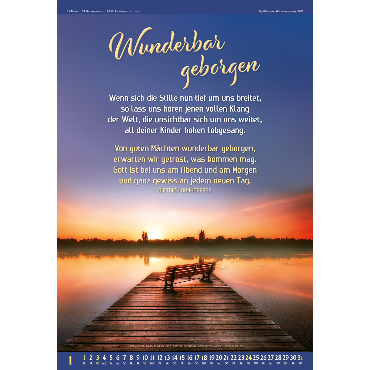 Posterkalender - Top-Motive aus Alles in uns schweige 2027