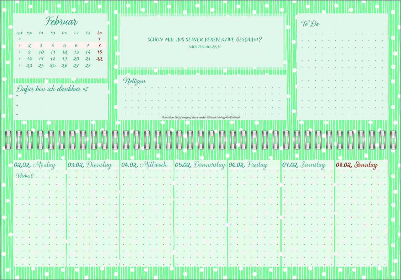 Tischkalender - Meine fröhlich-bunte Segenswoche 2026