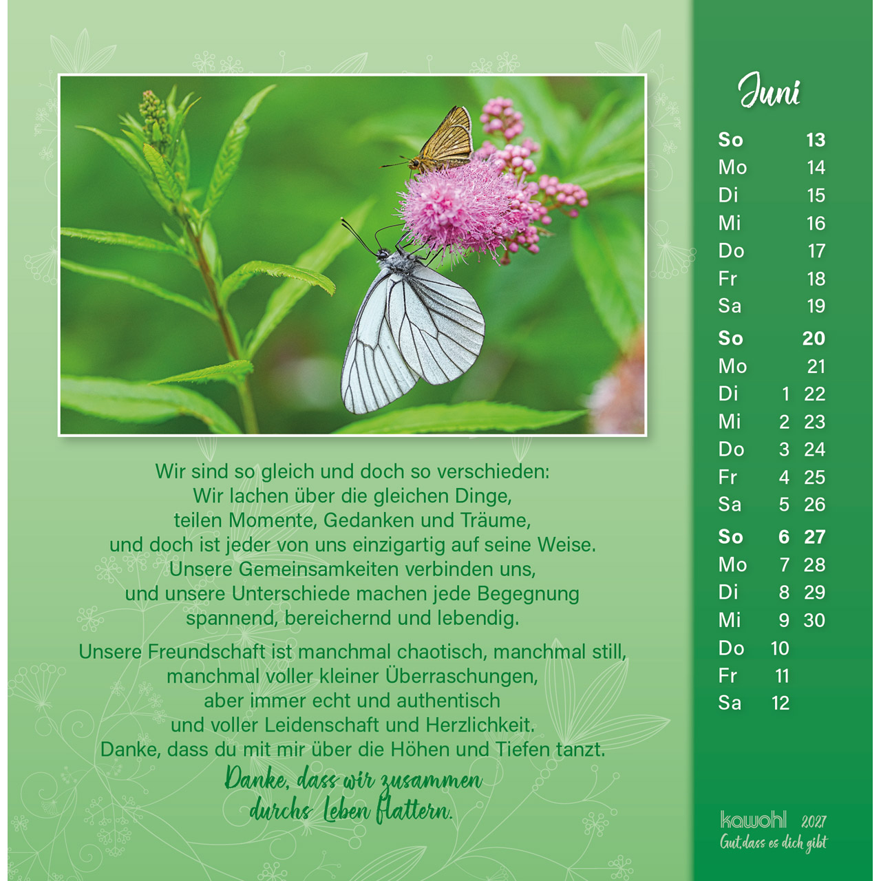 Postkartenkalender - Gut, dass es dich gibt 2027