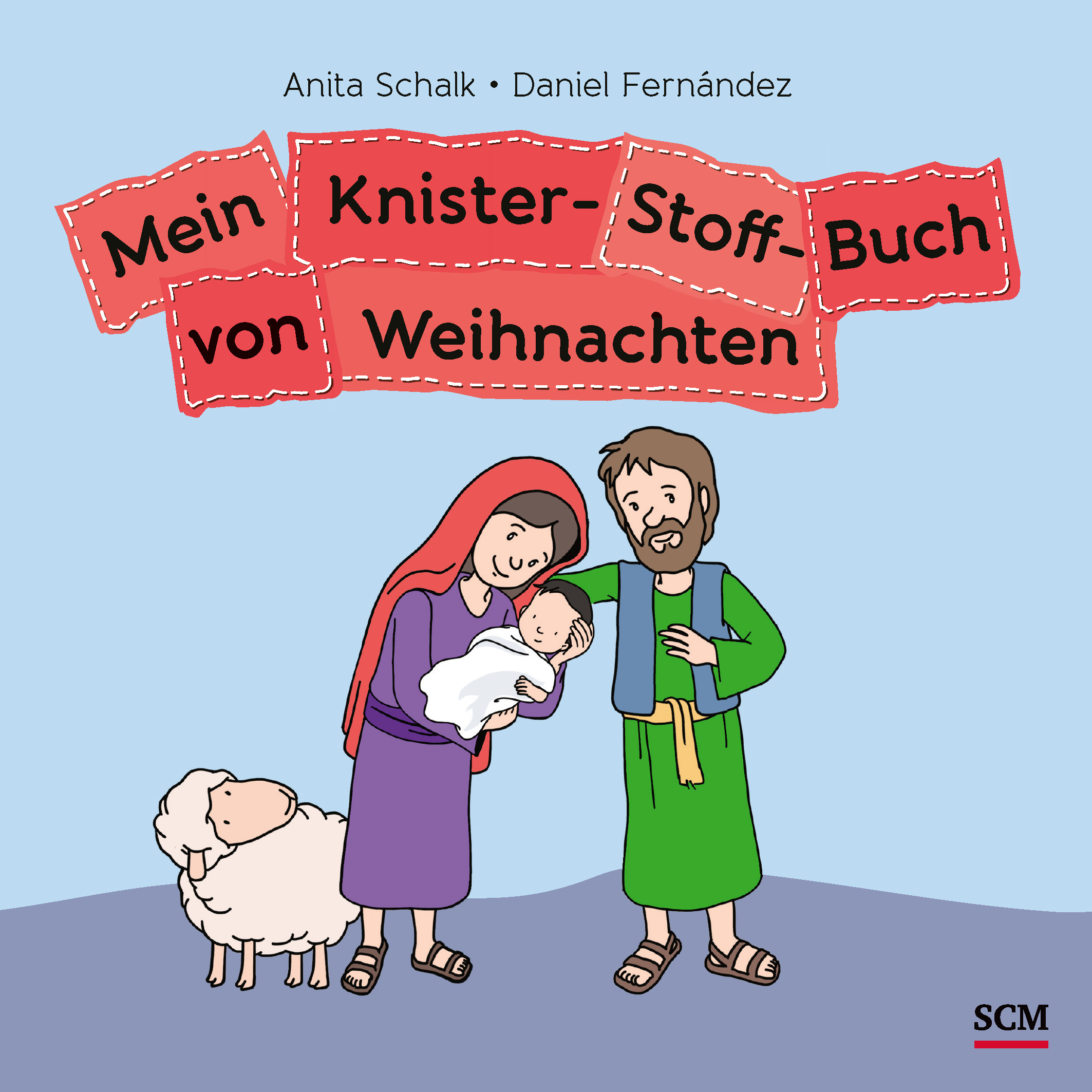 Buch - Mein Knister-Stoff-Buch von Weihnachten - Mann Frau Baby Eheleute Familie Schaf