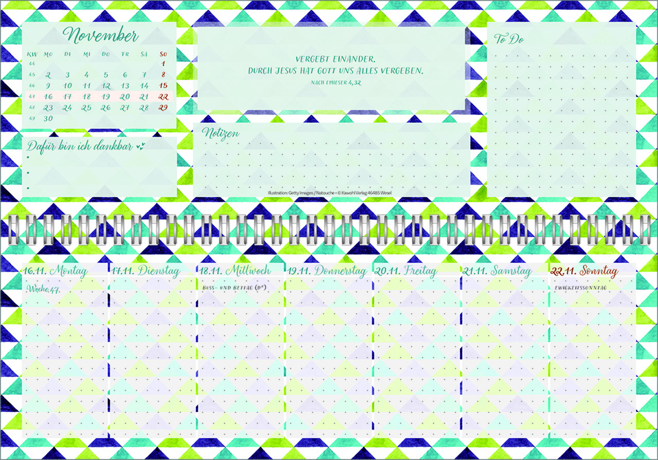 Tischkalender - Meine fröhlich-bunte Segenswoche 2026