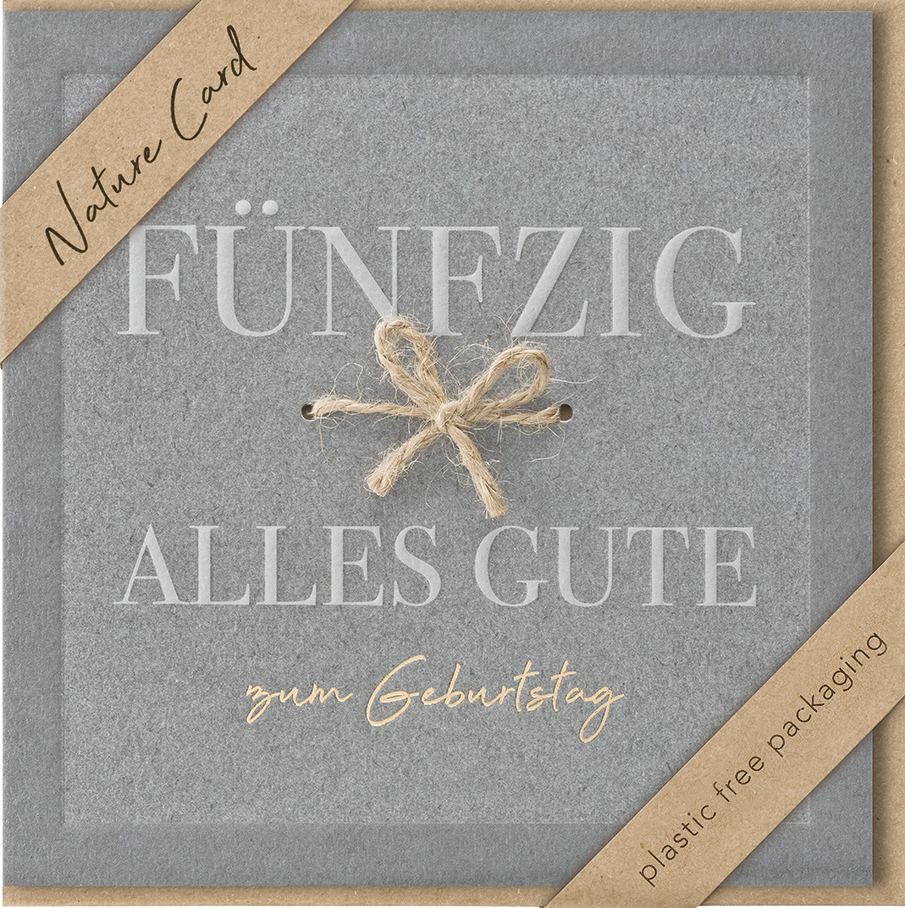 Faltkarte - Faltkarte 'Fünfzig - Alles Gute zum Geburtstag'