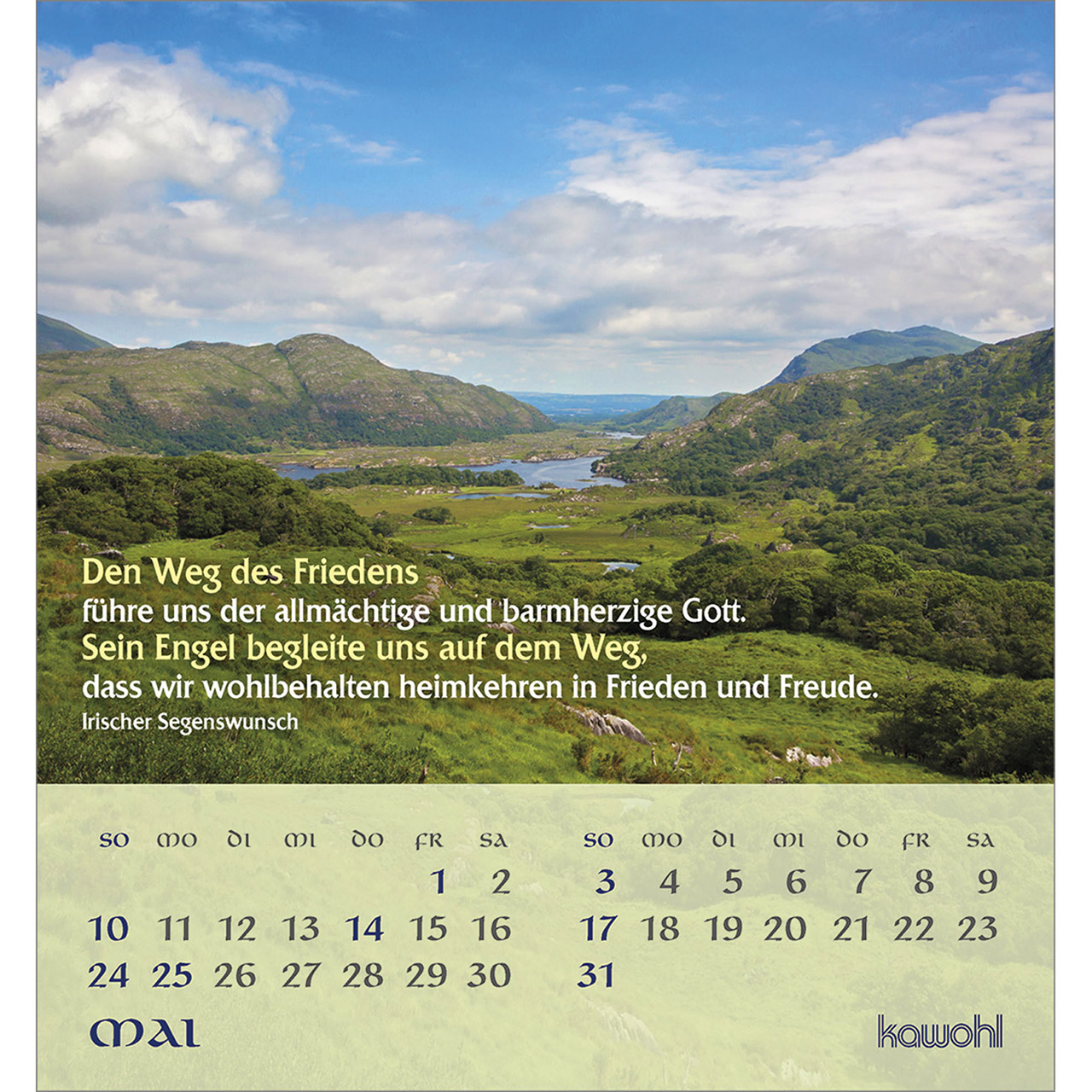 Tischkalender - Tiefen Frieden wünsche ich dir 2026