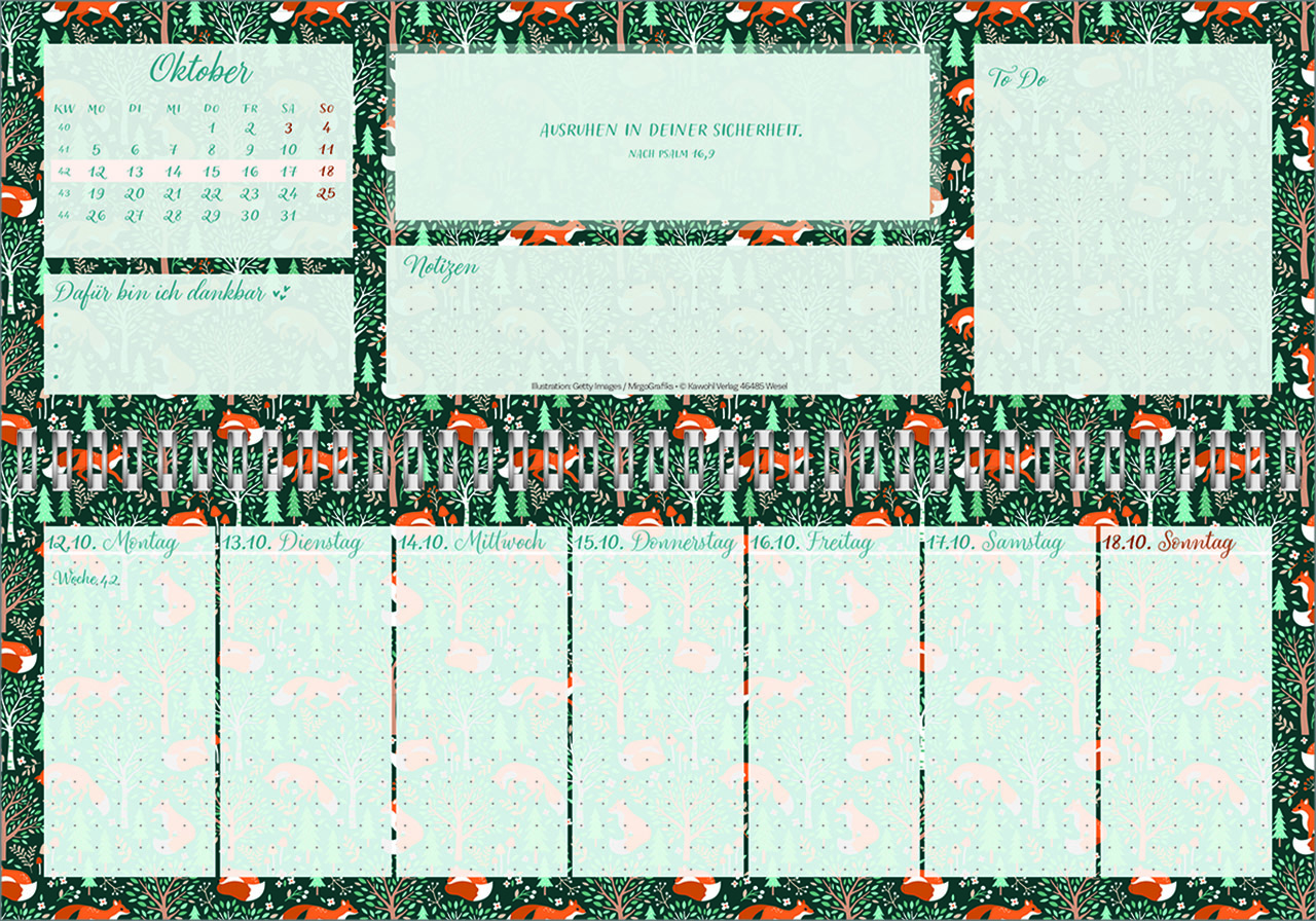 Tischkalender - Meine fröhlich-bunte Segenswoche 2026