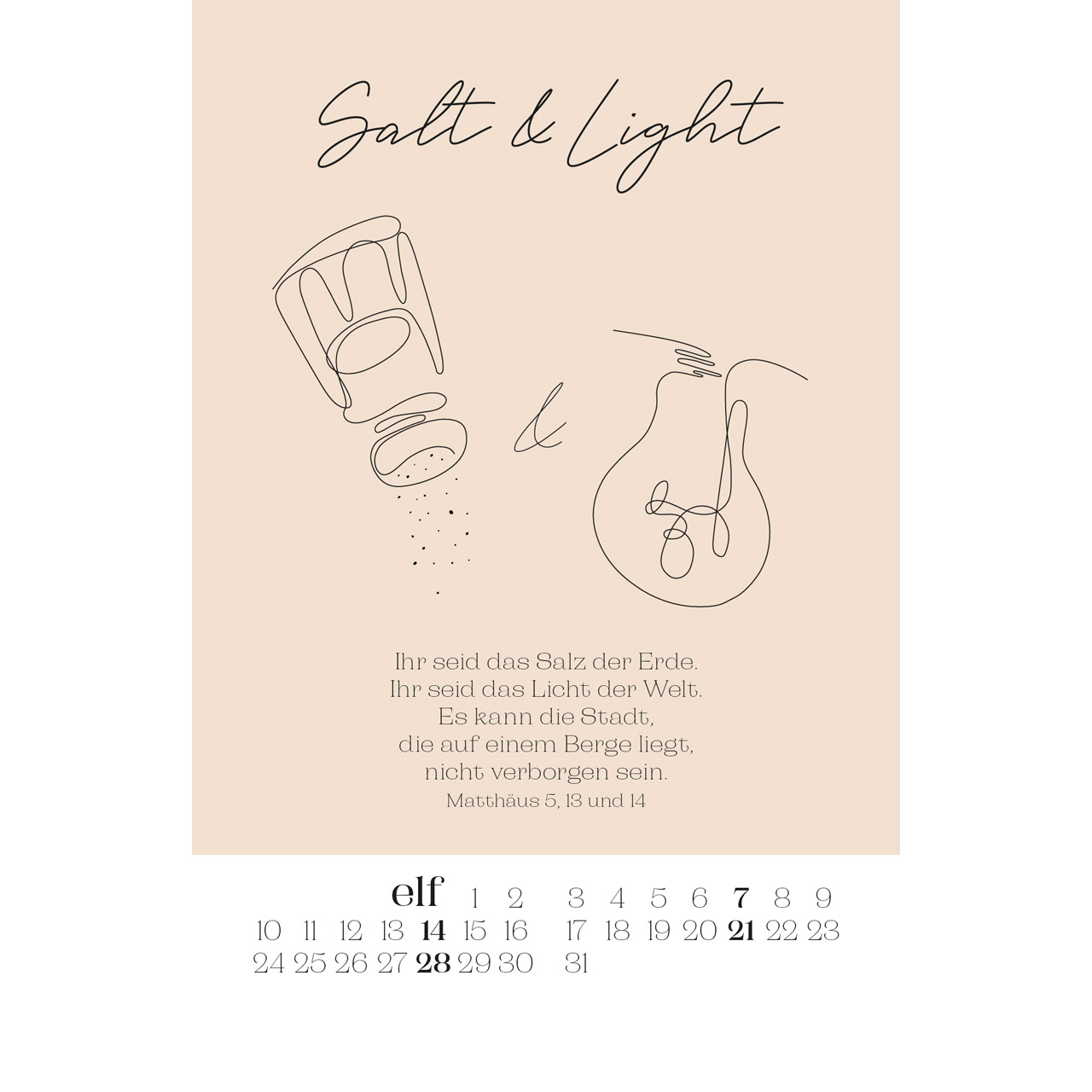 Postkartenkalender - Wonderfully made 2027