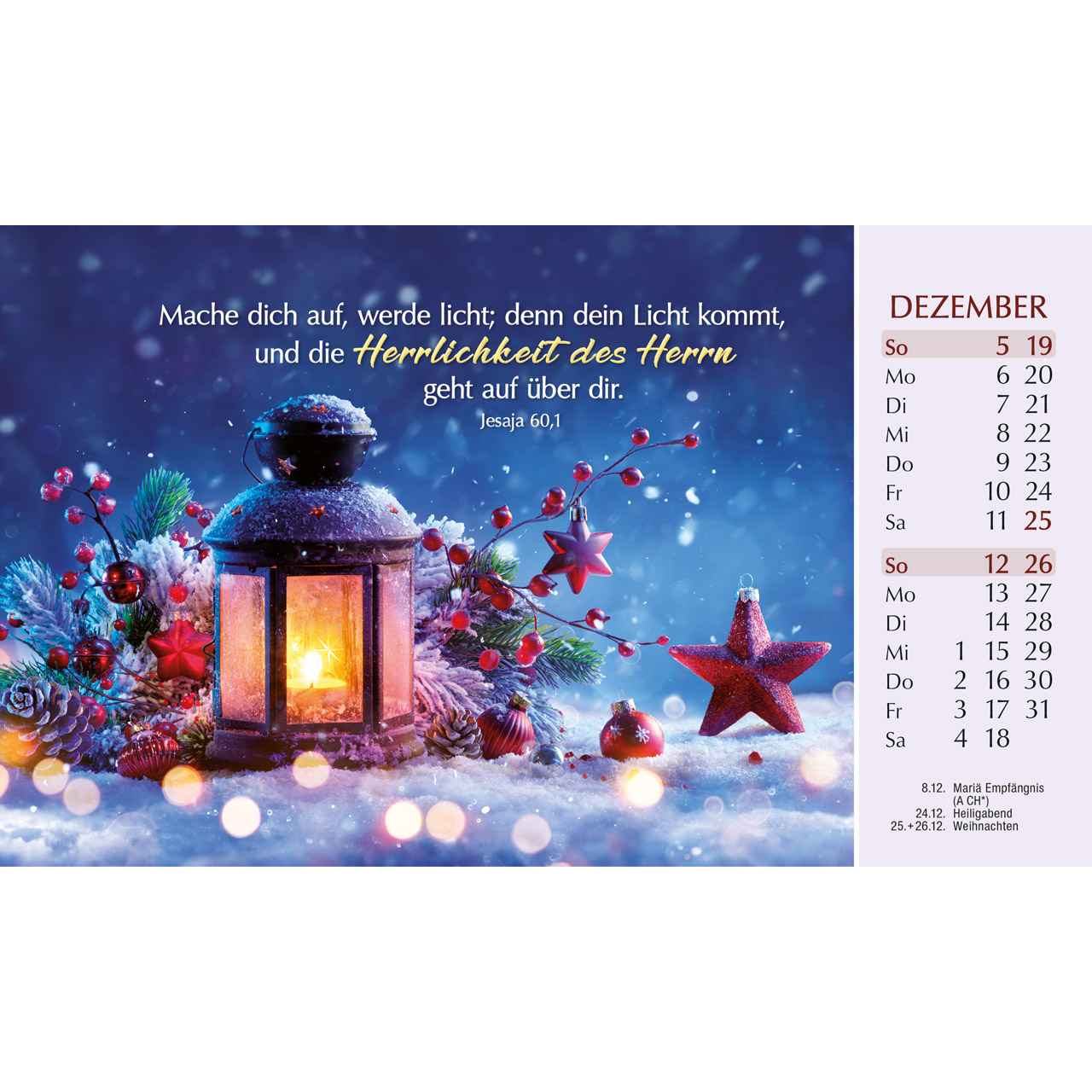 Postkartenkalender - Heute und morgen bin ich geborgen 2027