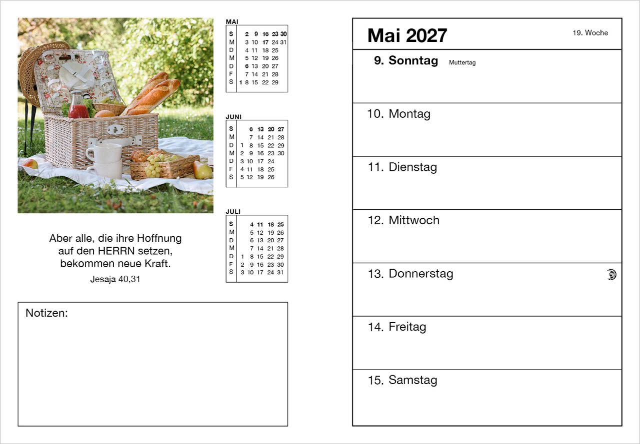 Terminkalender - Farbfoto Agenda 2027