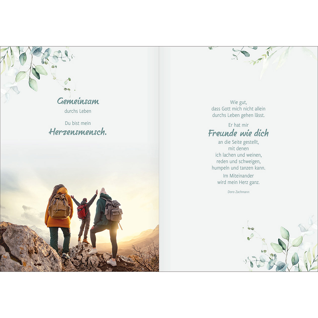 Buch - Meine Lebensbegleiter - Familie und Freunde - Blumen Zeichnung Grafik