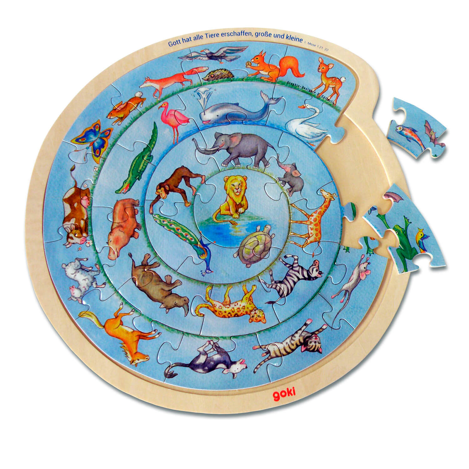 Puzzle - Holzpuzzle 'Gott hat alle Tiere ...'