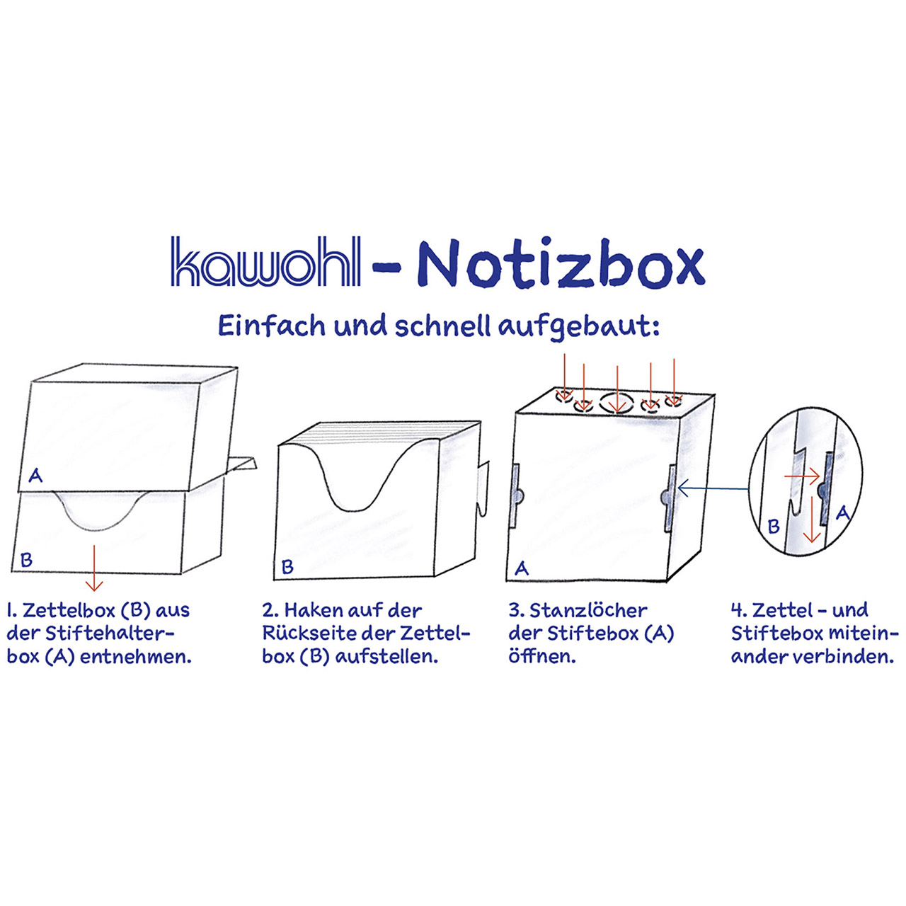 Notizbox - Du bist so wertvoll! - Blumen Grafik