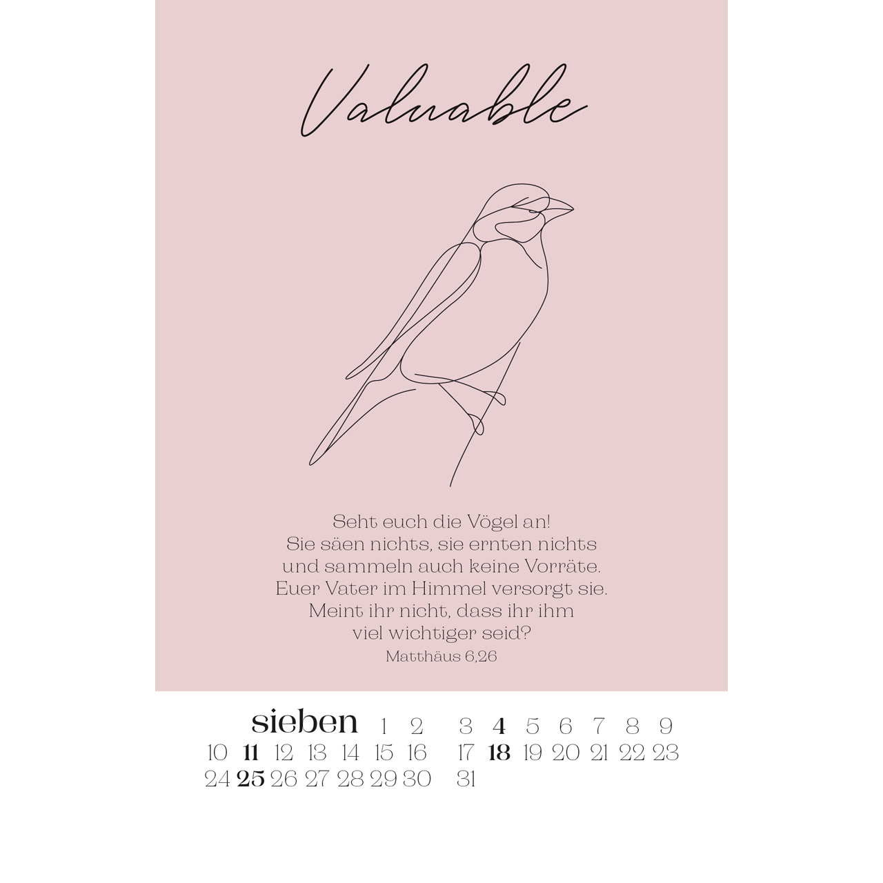 Postkartenkalender - Wonderfully made 2027
