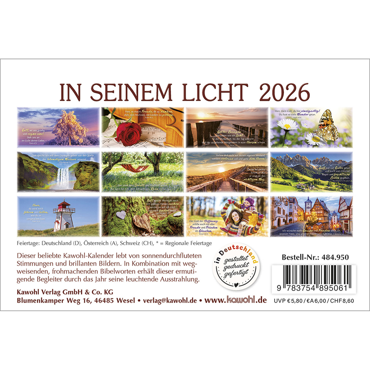 Tischkalender - In seinem Licht 2026