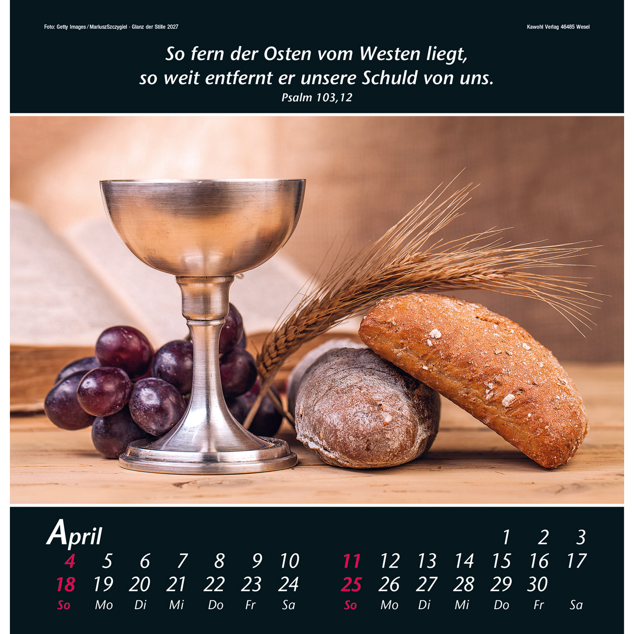 Wandkalender - Glanz der Stille 2027