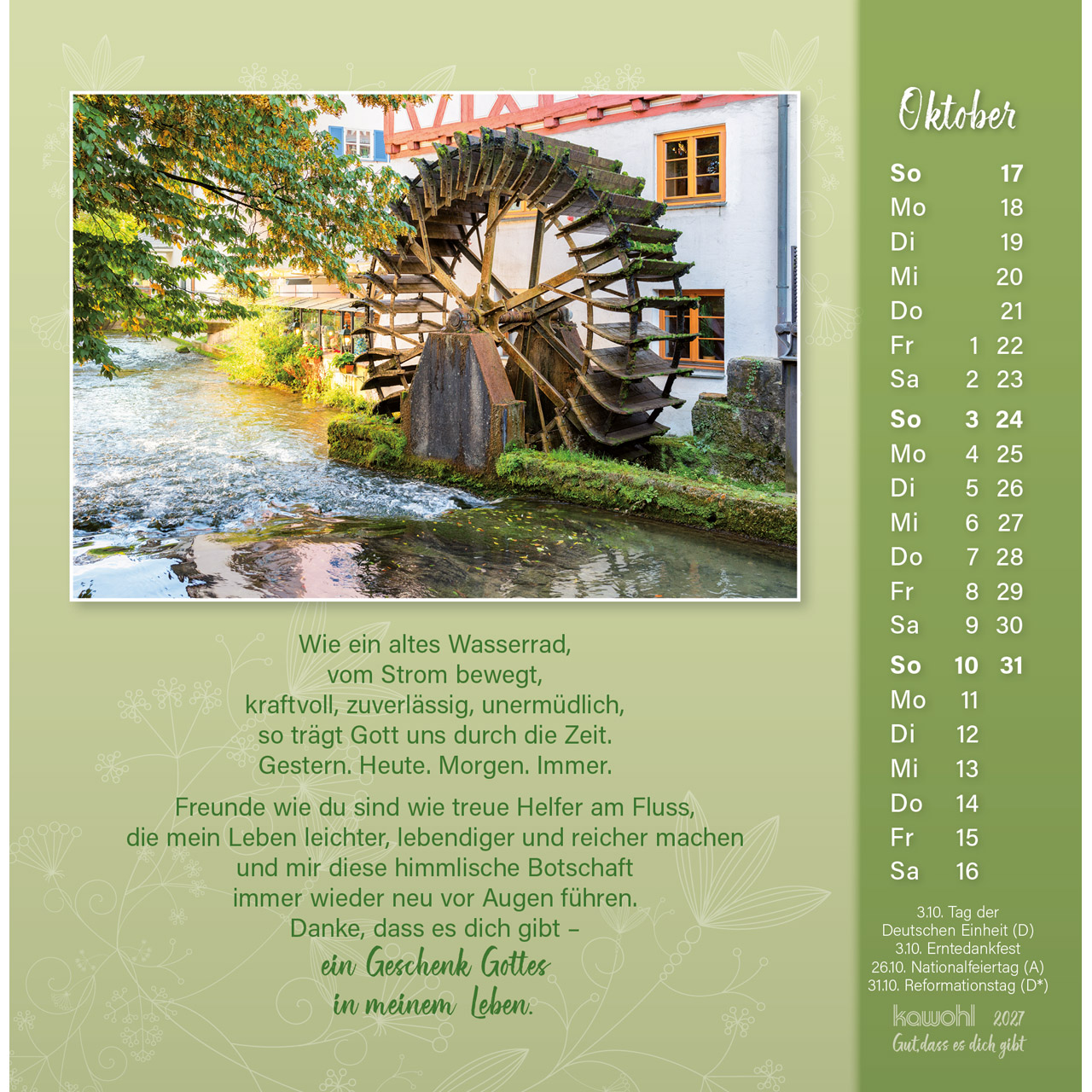 Postkartenkalender - Gut, dass es dich gibt 2027