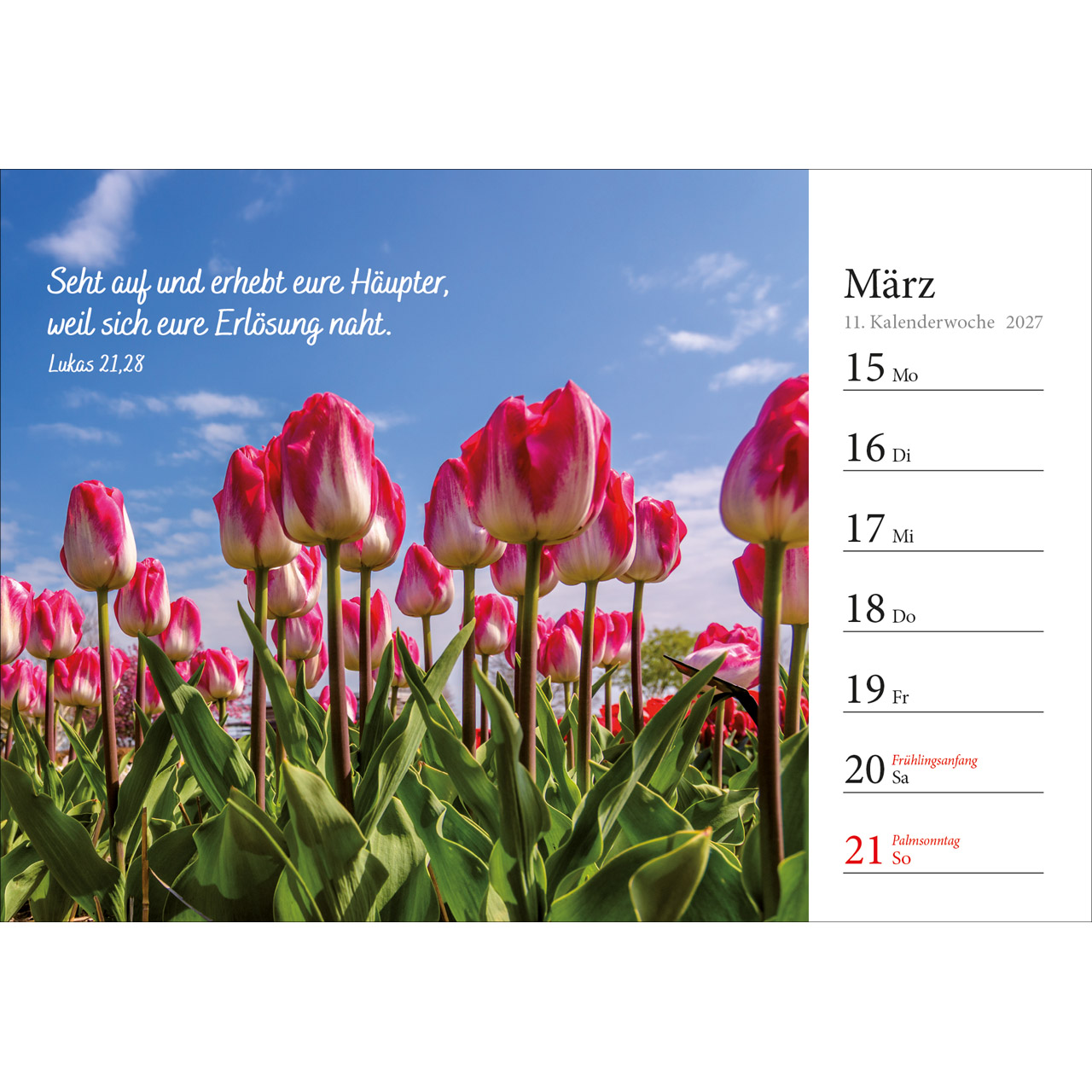 Aufstellkalender - In deine Hand stell ich den Tag 2027