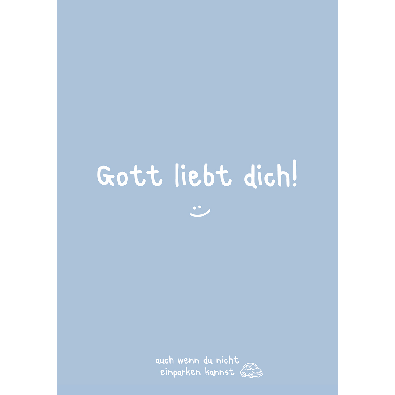 Postkarten - Gott liebt dich! - Strichsmiley