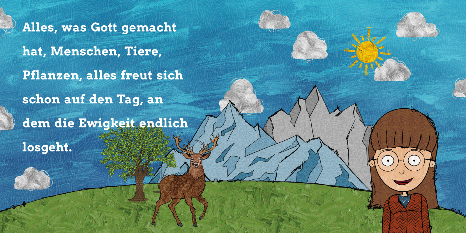Buch - Über alles geliebt - Kinderbuch Schaukel Baum Blau