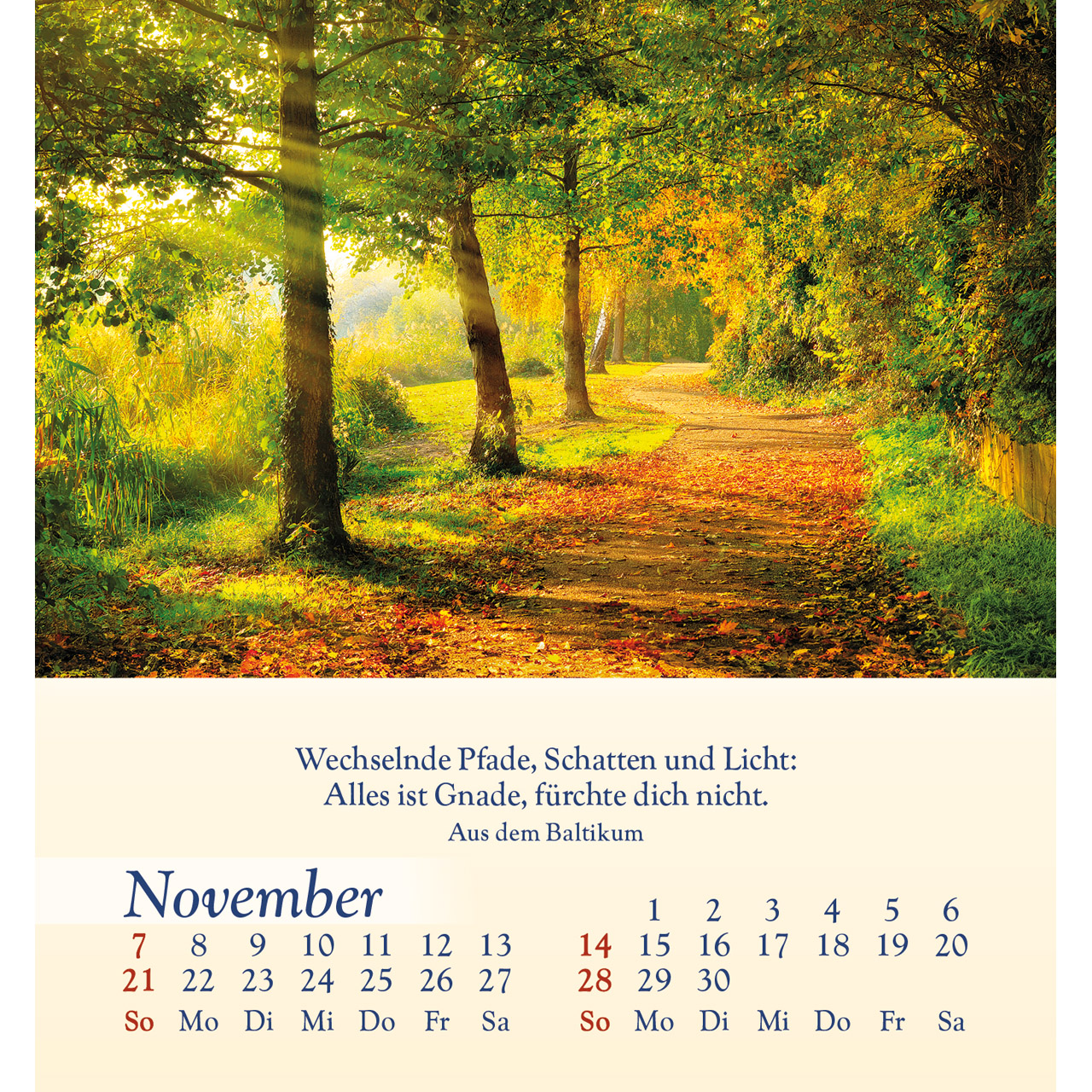 Aufstellkalender - Licht für deine Seele 2027