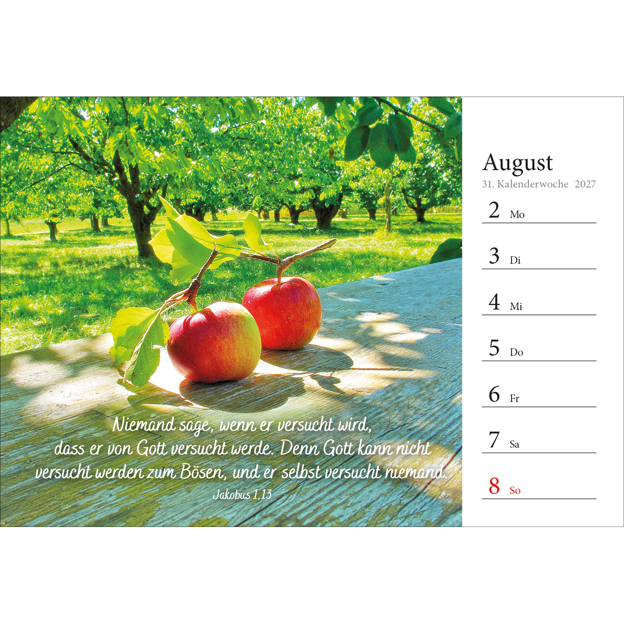 Aufstellkalender - In deine Hand stell ich den Tag 2027
