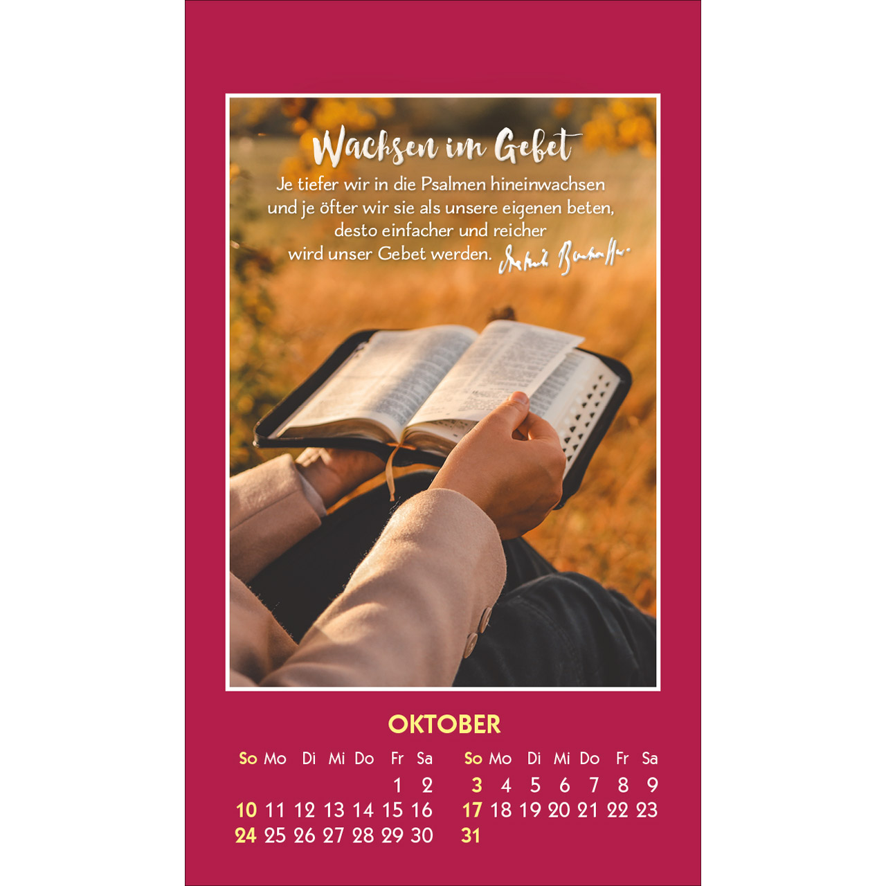 Aufkleberkalender - Gott ist bei dir 2027