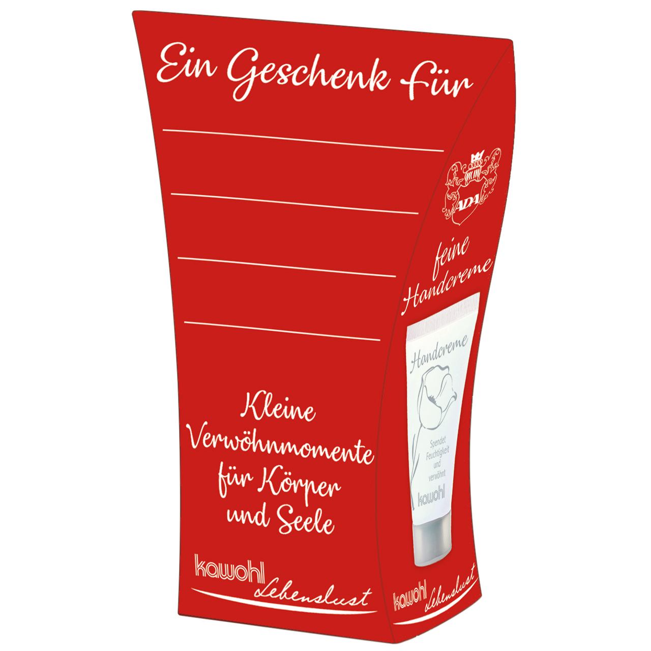 Handcreme - Frohe Weihnachten und ein gesegnetes neues Jahr - Rote Kerze Flamme Deko Zweige