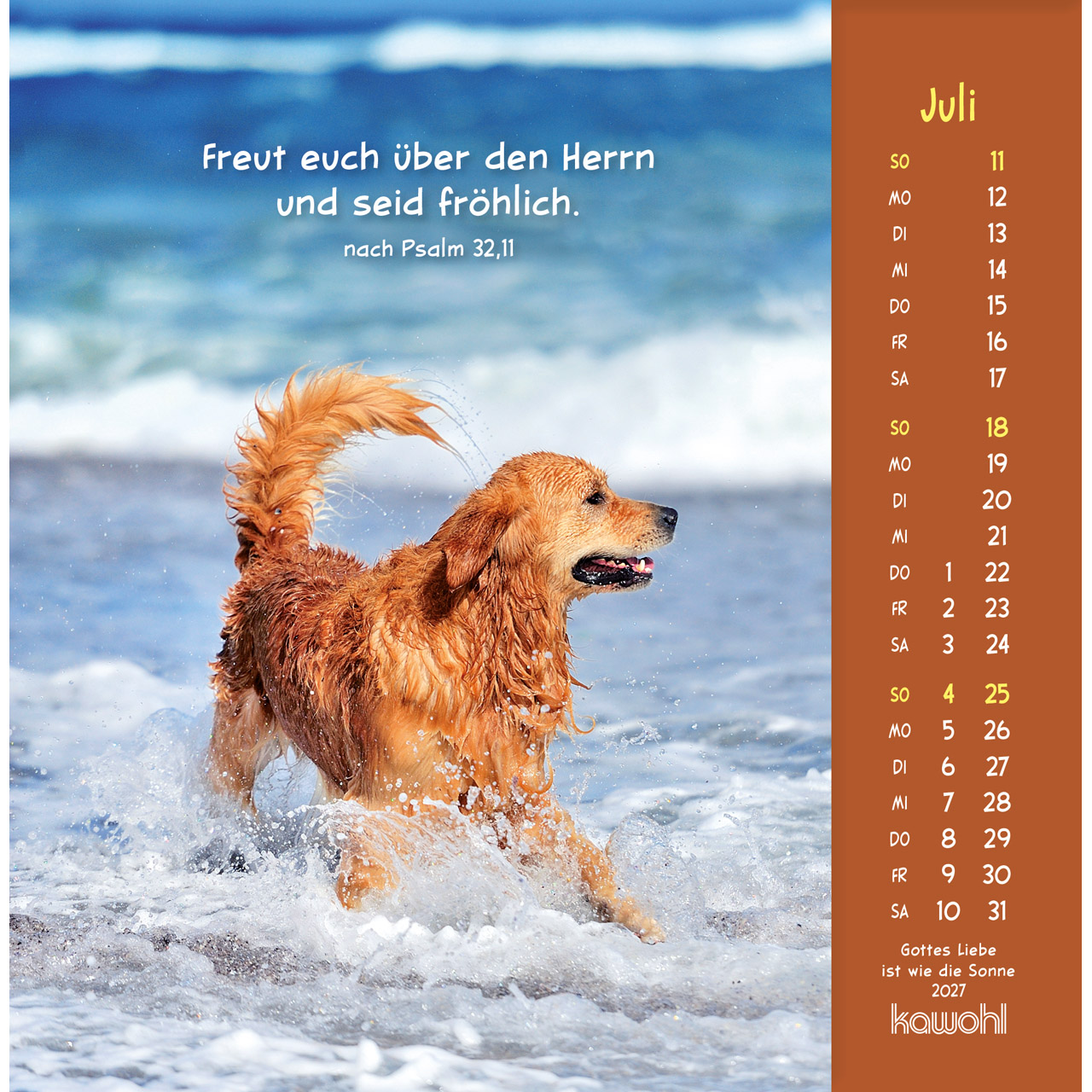 Postkartenkalender - Gottes Liebe ist wie die Sonne 2027