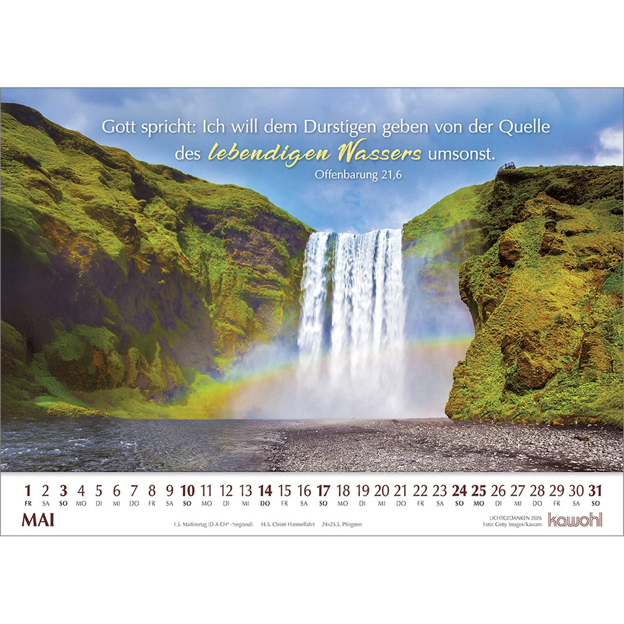 Wandkalender - Lichtgedanken 2026