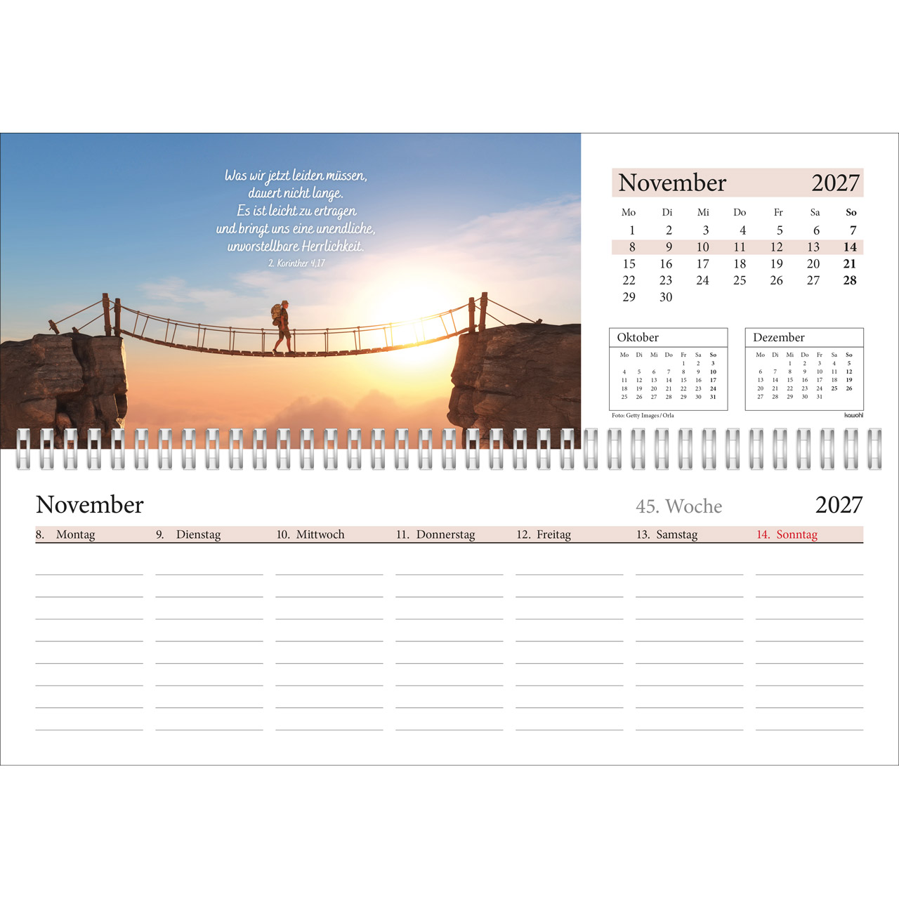 Tischkalender - In deine Hand leg ich den Tag 2027