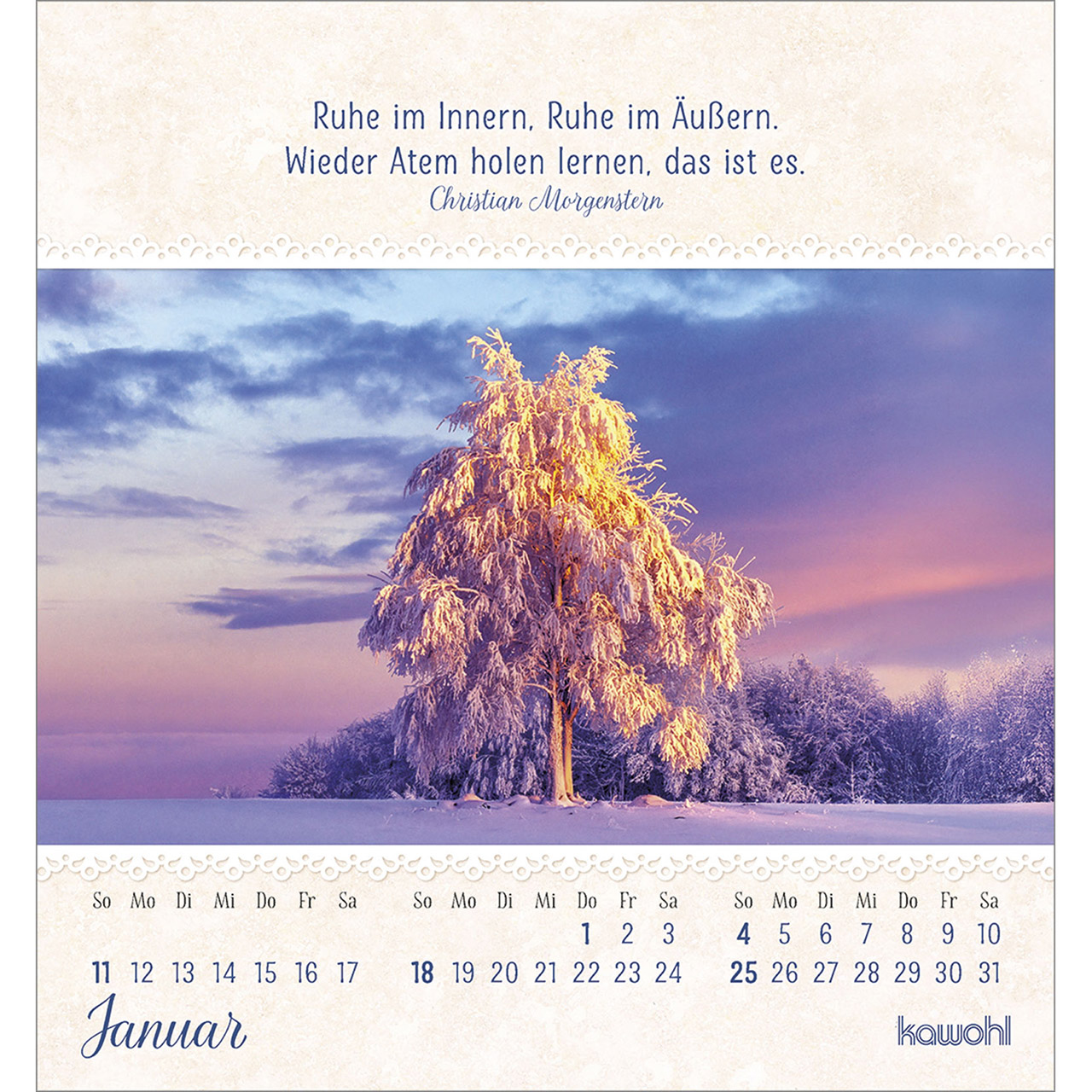 Tischkalender - Von Herzen ein gutes Jahr 2026