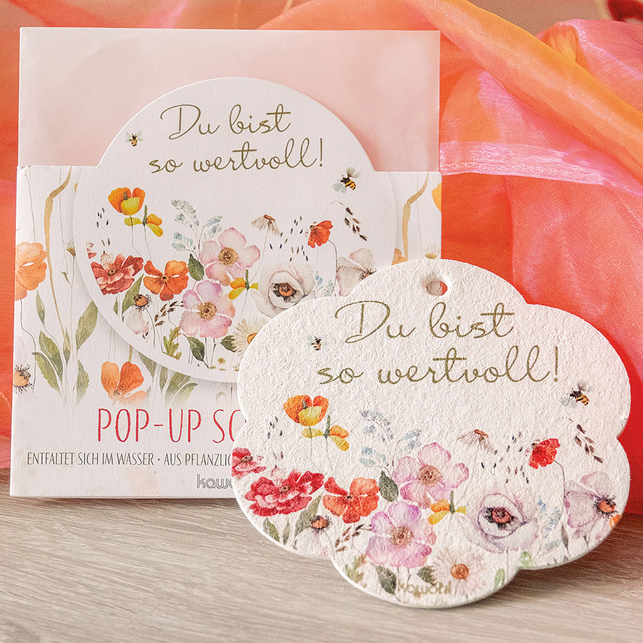 Schwamm - Du bist so wertvoll! - Blumen Grafik