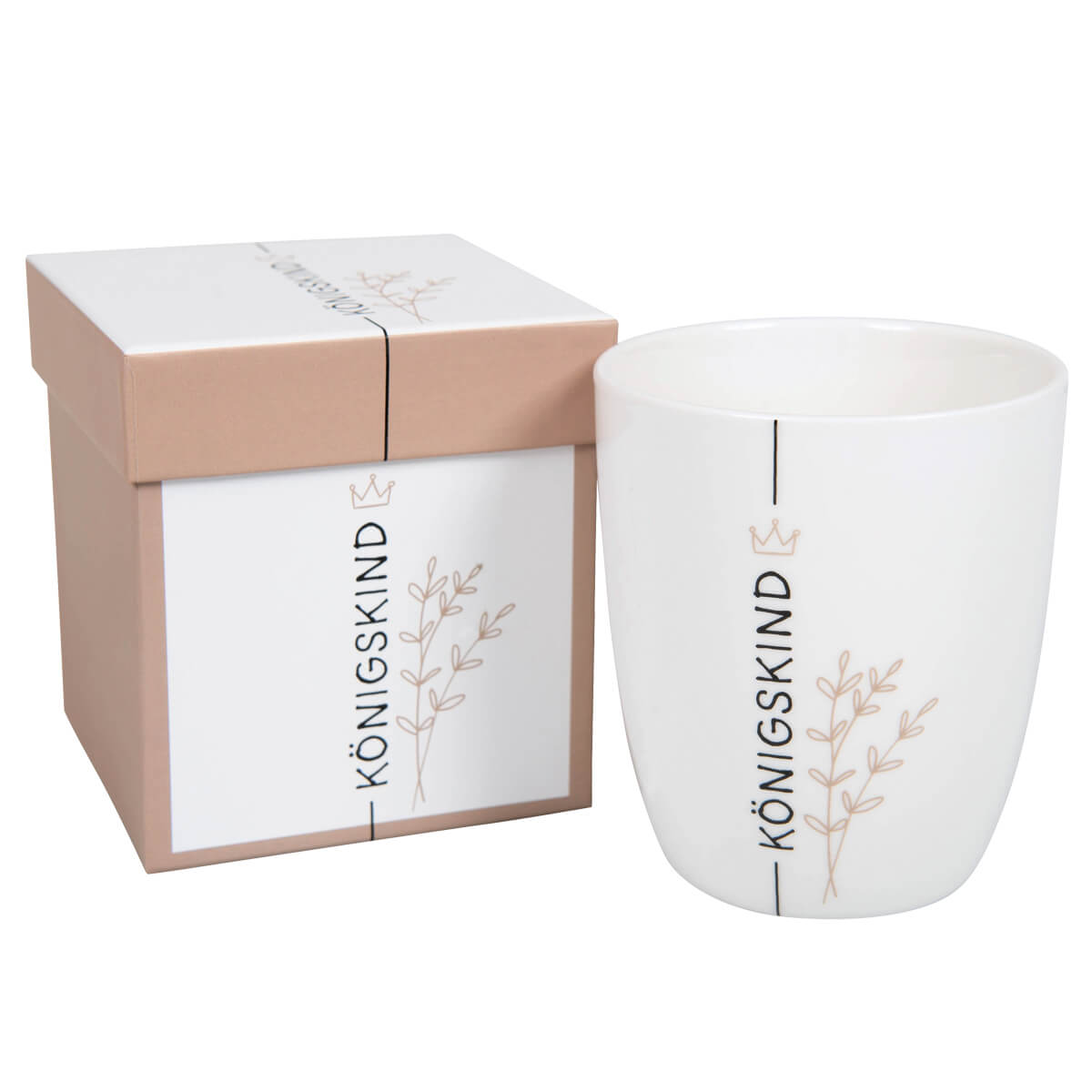 Becher - Becher 'Königskind' - Krone Blätter Zweig - Krone Blätter Zweig