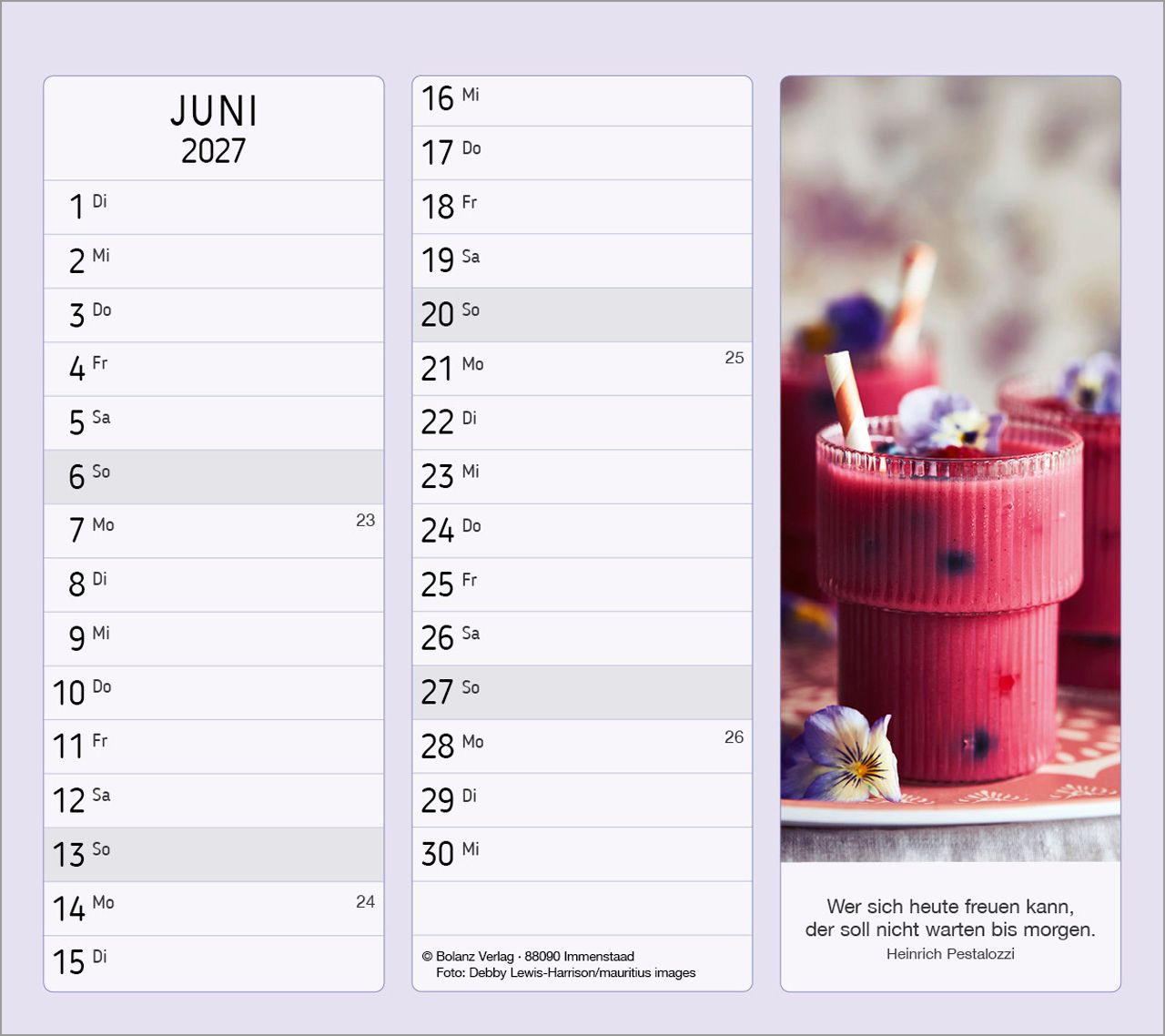 Terminkalender - Vormerk-Kalender 2027 mit Sinnsprüchen