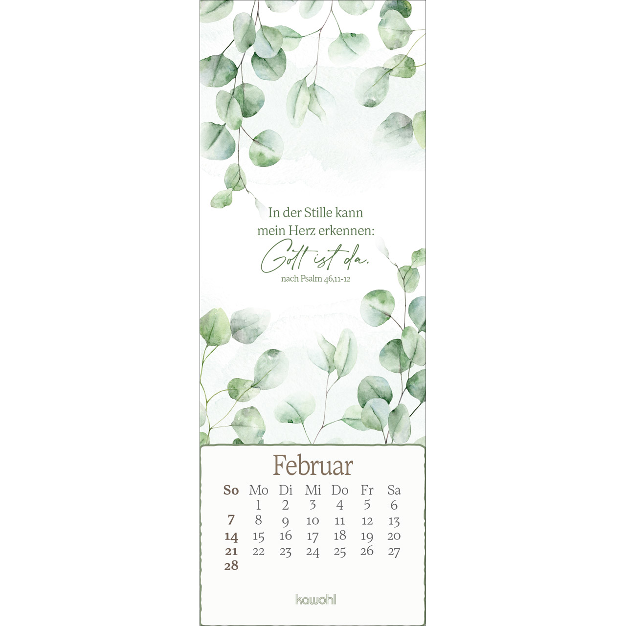 Lesezeichenkalender - Vor dich leg ich, was mich bewegt 2027