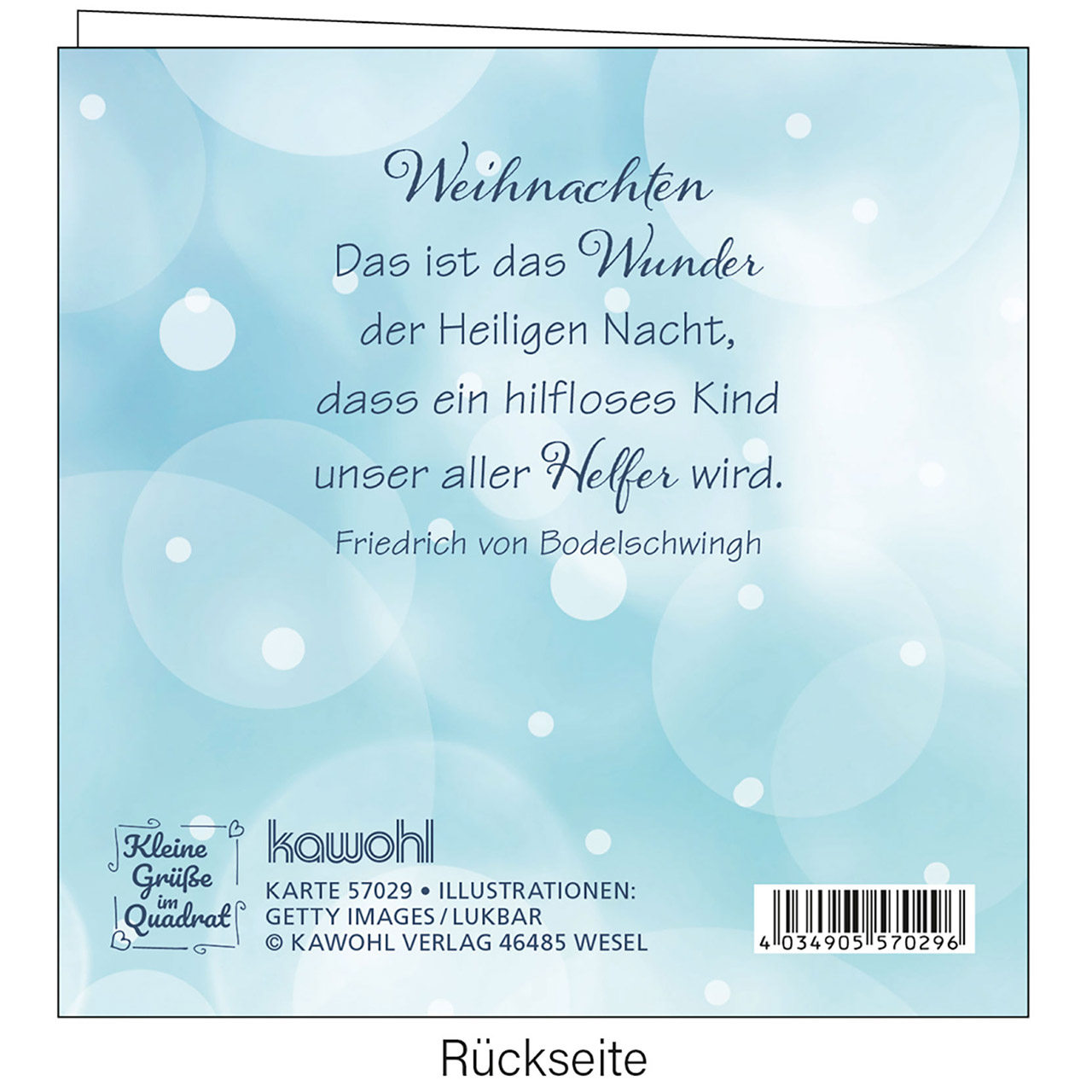 Mini-Faltkarte - Von Herzen ein gesegnetes Weihnachtsfest - Krippe Weihnachtskrippe
